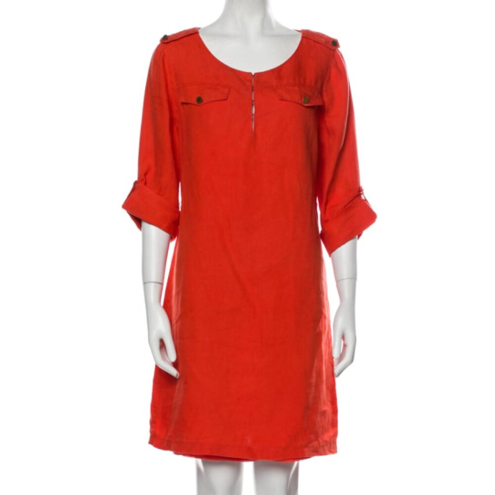 Tory Burch Orange Shift Dress Size 6